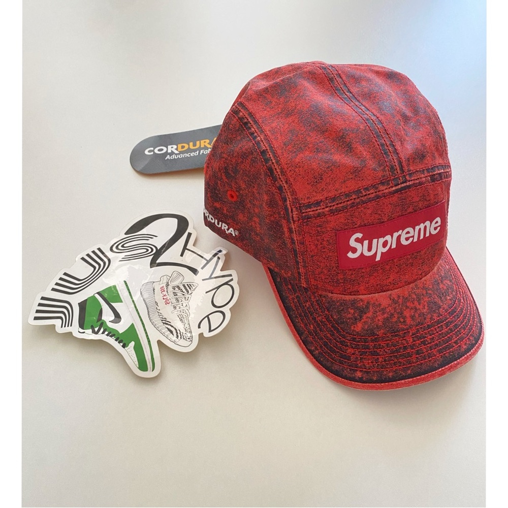 Supreme Washed Cordura Camp Cap “Coral” FW22